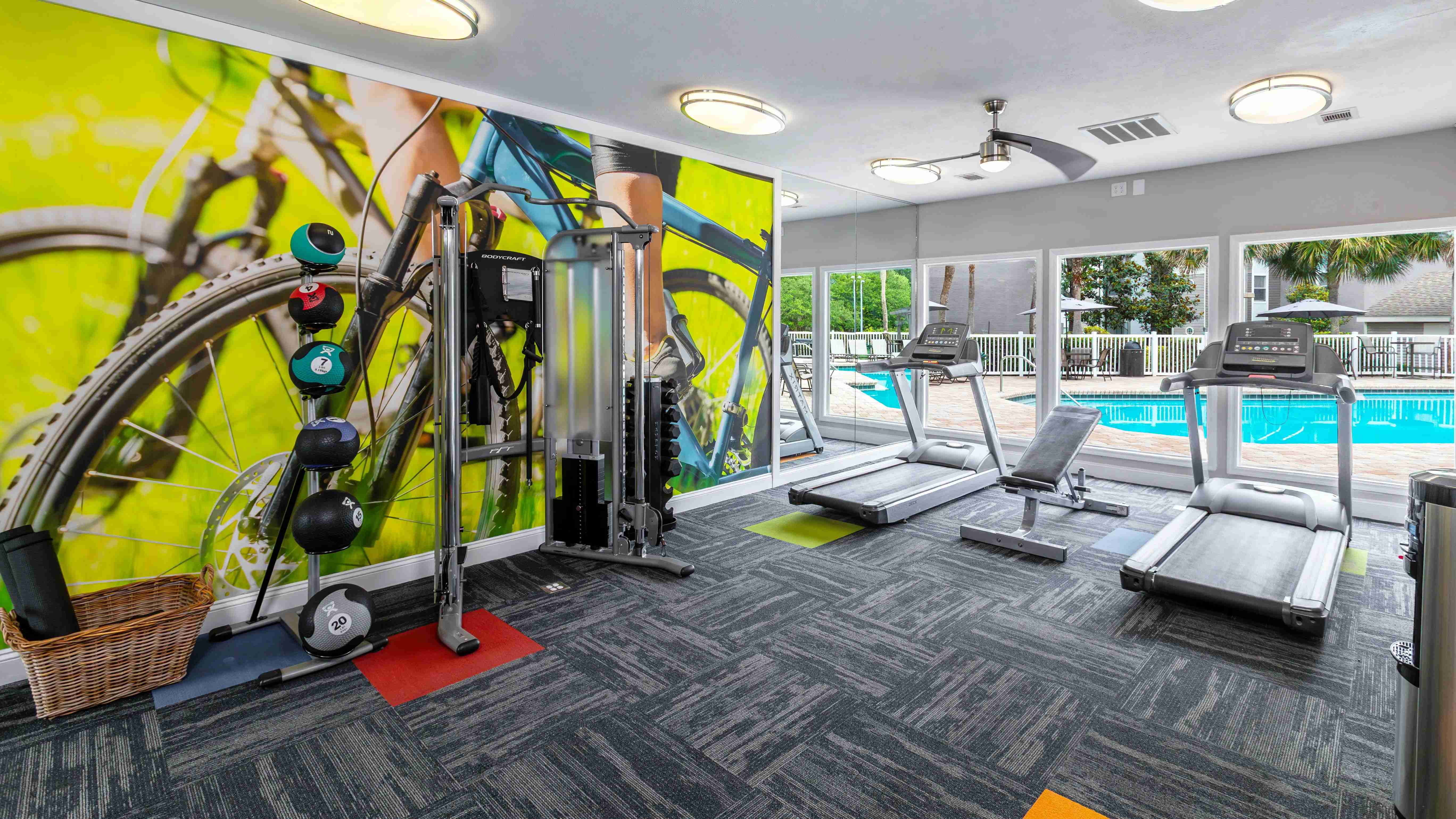 Our 24-hour fitness center features everything from cardio to strength equipment, so you can crush your fitness goals anytime.