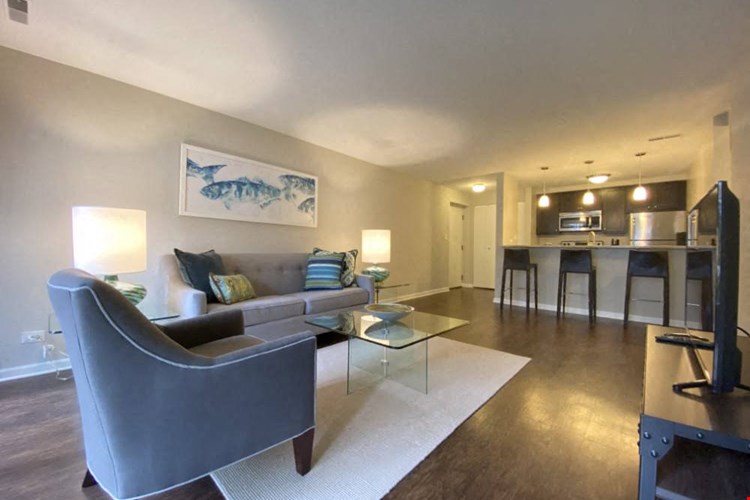Rich flooring and open layout