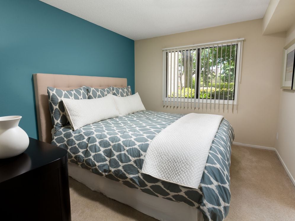 Classic bedroom with carpet