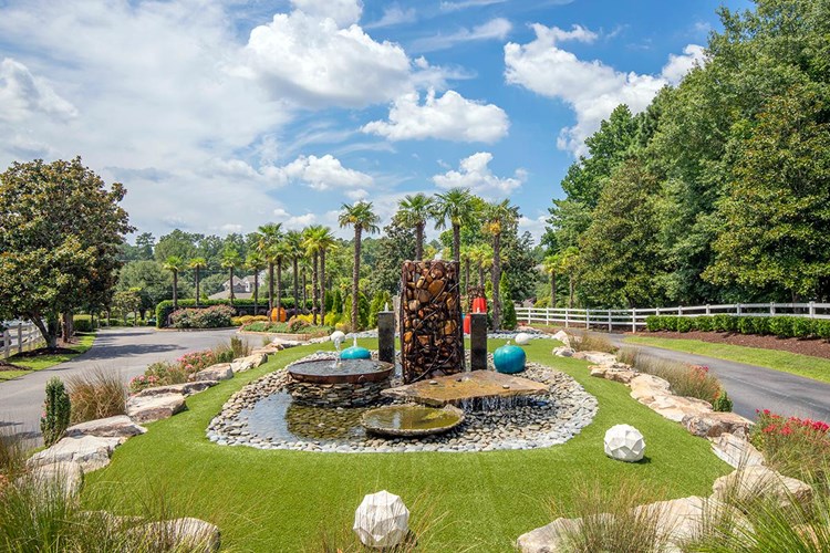 Soak in the gorgeous landscaping around our fountain.
