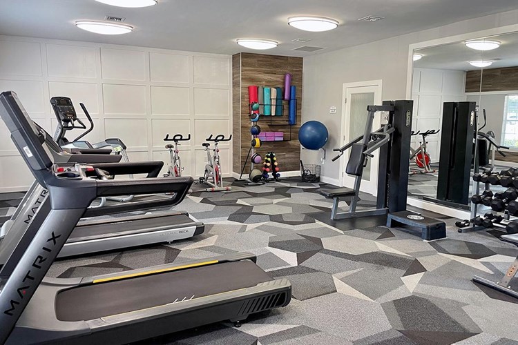 Our fitness center includes plenty of cardio and weight training machines for you to get in your workout.