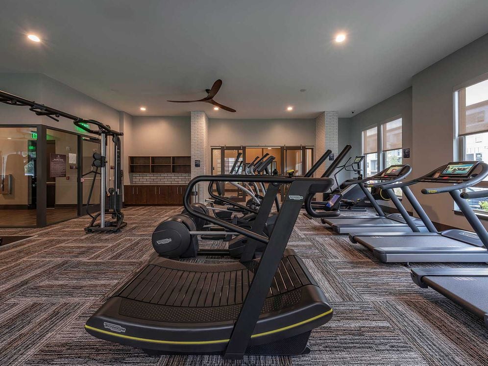 East building fitness center with cardio and strength equipment