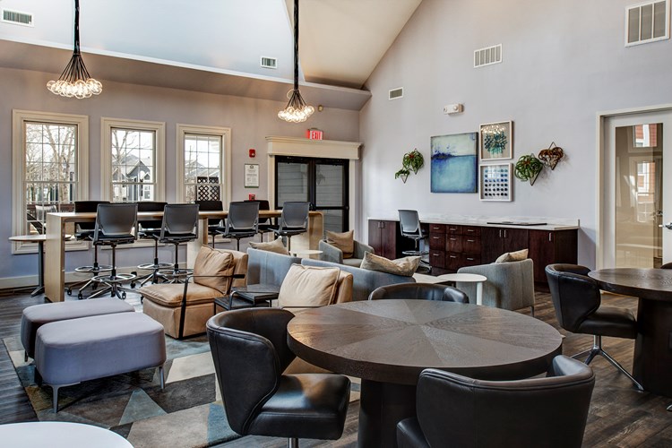 The redesigned resident lounge is the perfect place to meet with friends and relax