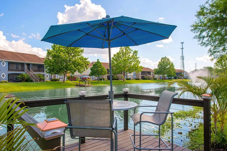 Sit on one of the lakeside docks and enjoy the beautiful views. 