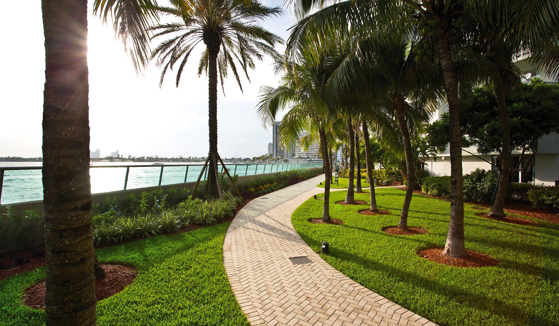 Walking paths with bay views