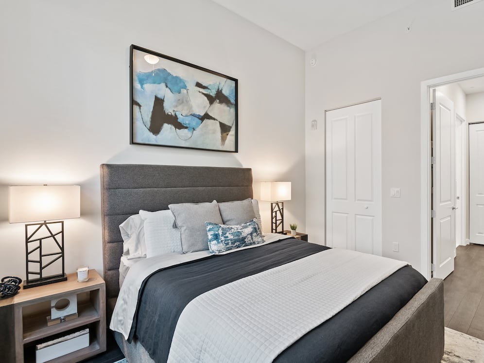 Spacious bedrooms with hard-surface vinyl plank flooring