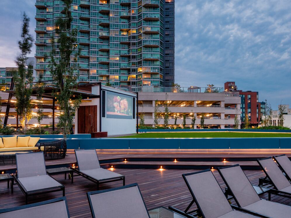 Rooftop terrace cinema