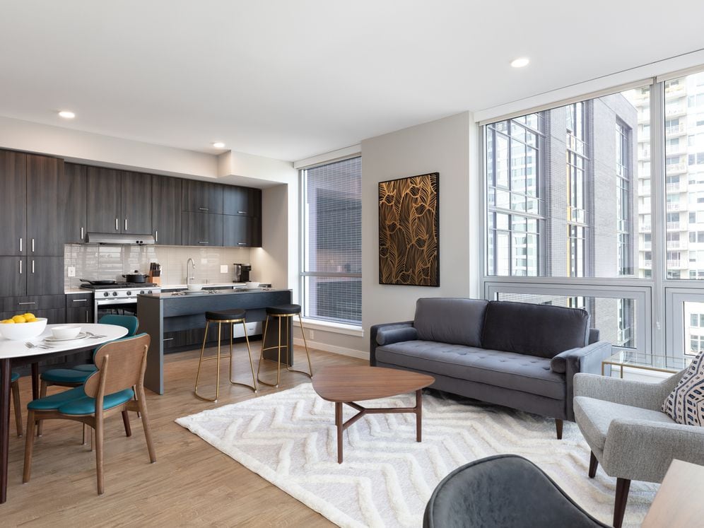 Furnished Apartment Living Dining