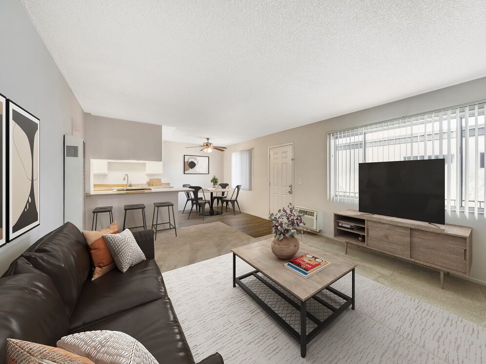 Classic Package I dining and living room with carpet