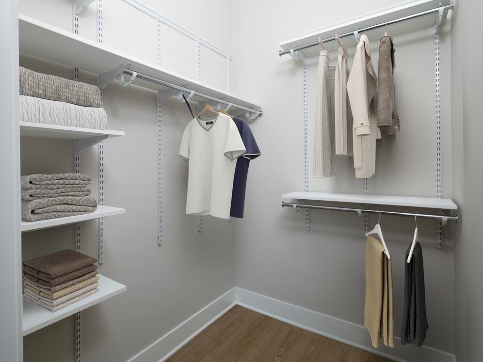 Spacious walk-in closet