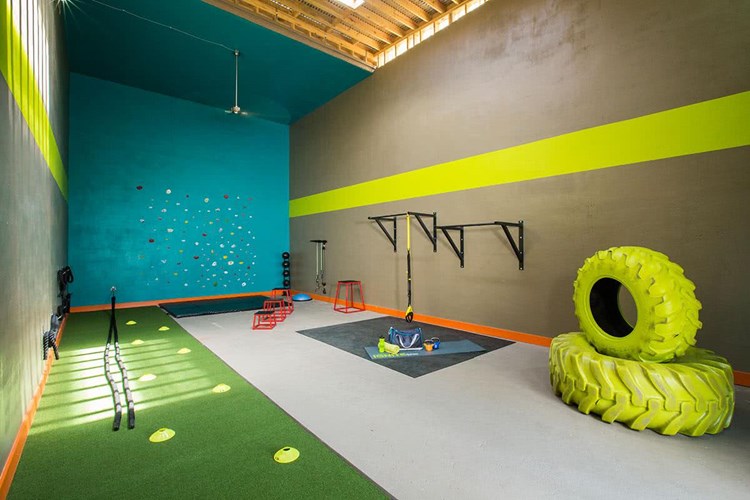 Get an invigorating workout in our X-Fit area - complete with TRX suspension equipment, tires, battle ropes, and more.