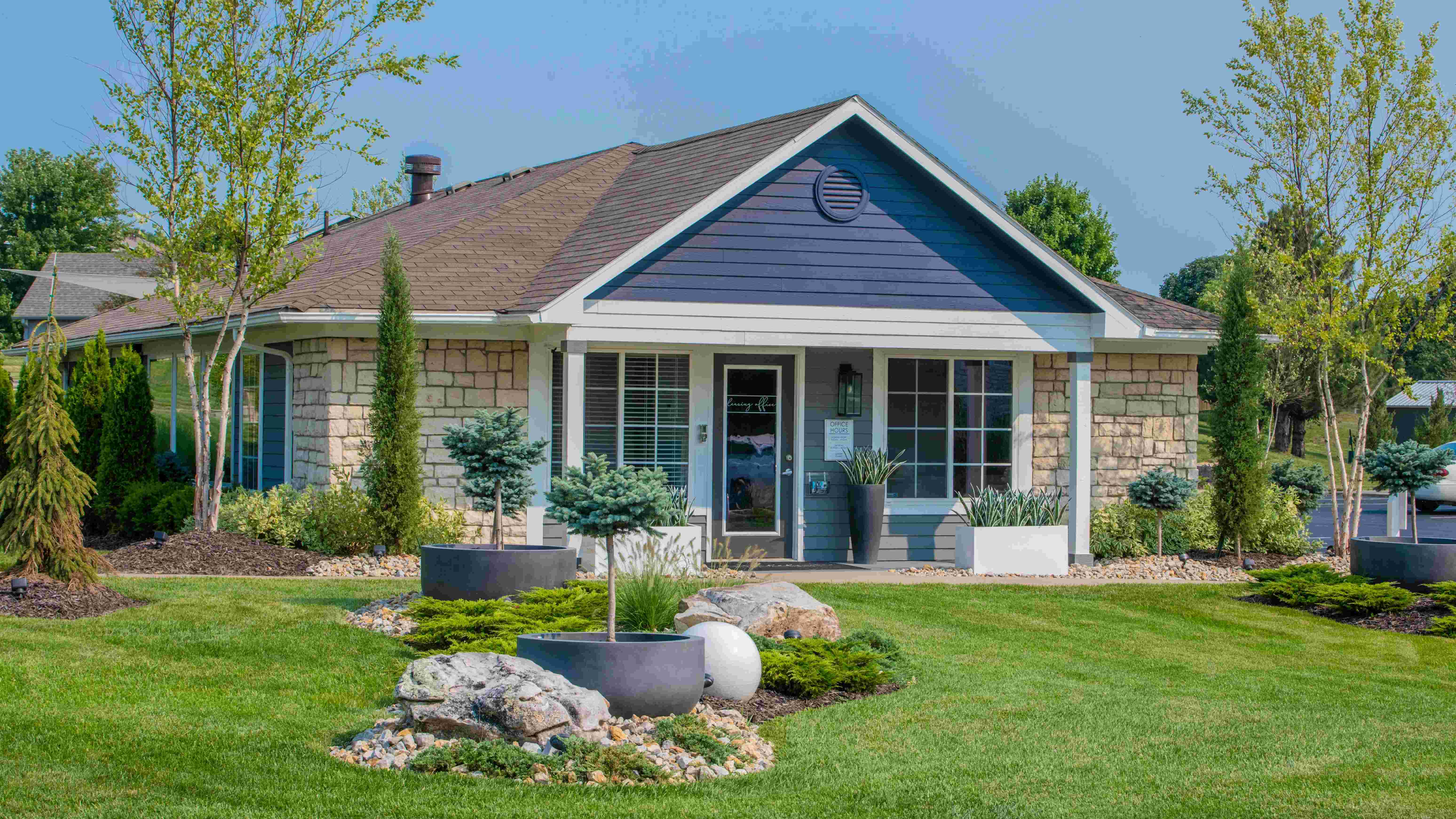 Your journey starts here at our newly renovated leasing office. Come inside! We’re eager to meet you and show you around.  