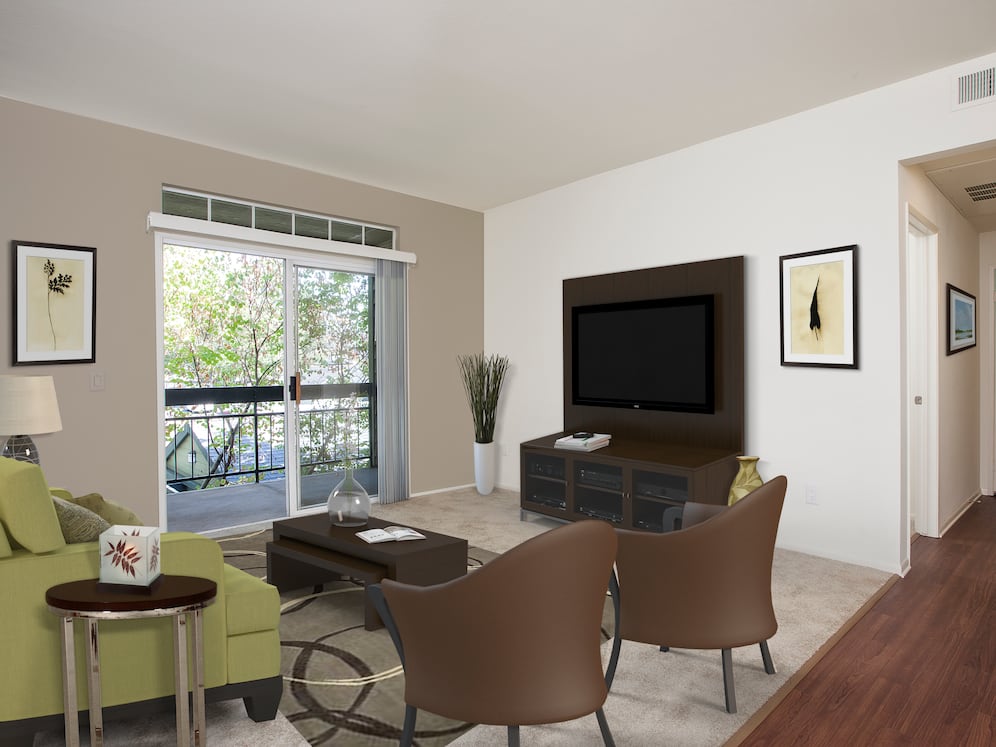 Classic Package I living room with carpet (select homes)
