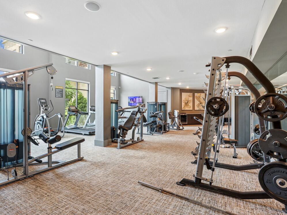 State-of-the-art fitness center with strength equipment