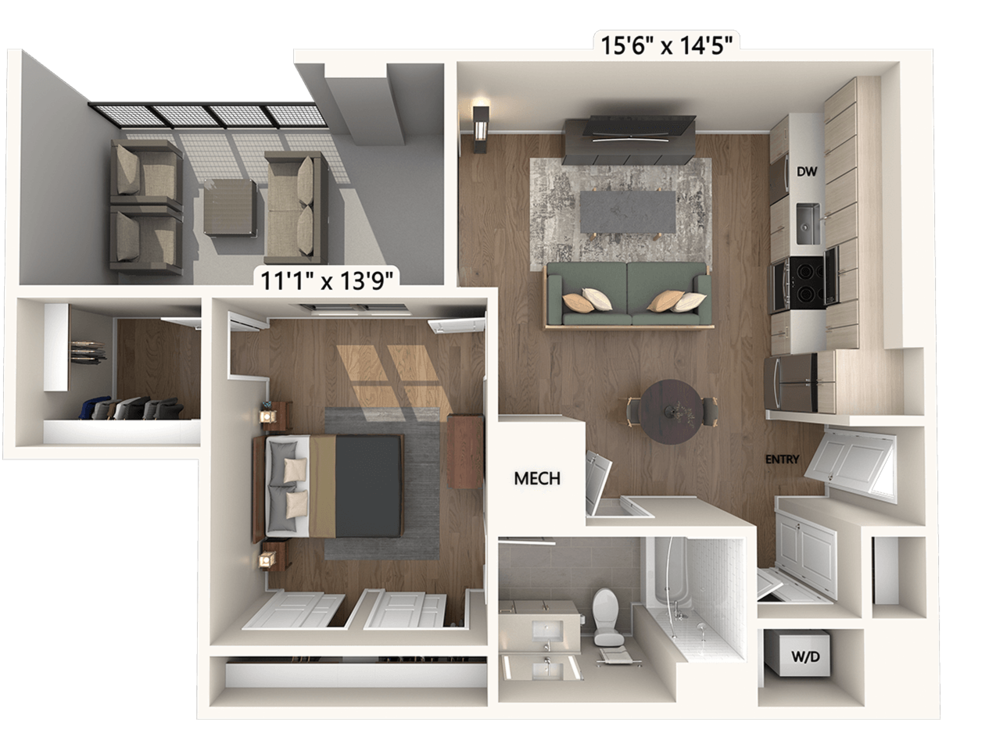 Upgrade Collection I | One-Bedroom, One-Bath (698 sq ft) A2
