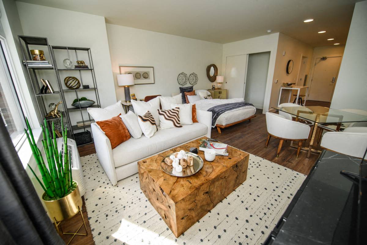 The George Besaw Apartments Model Living Room and Dining Room