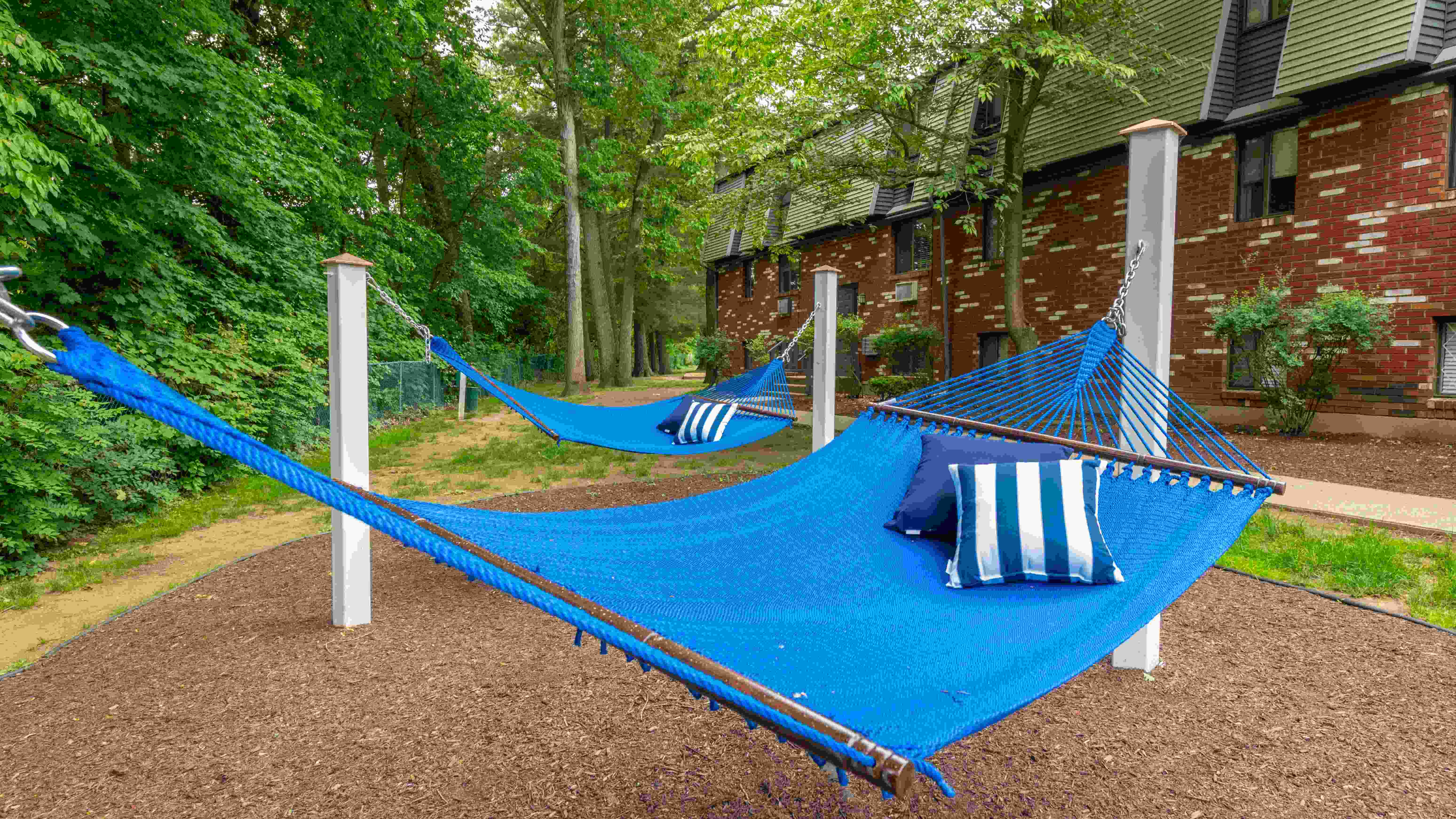 Relax in our peaceful hammock garden and enjoy the sounds of nature. 