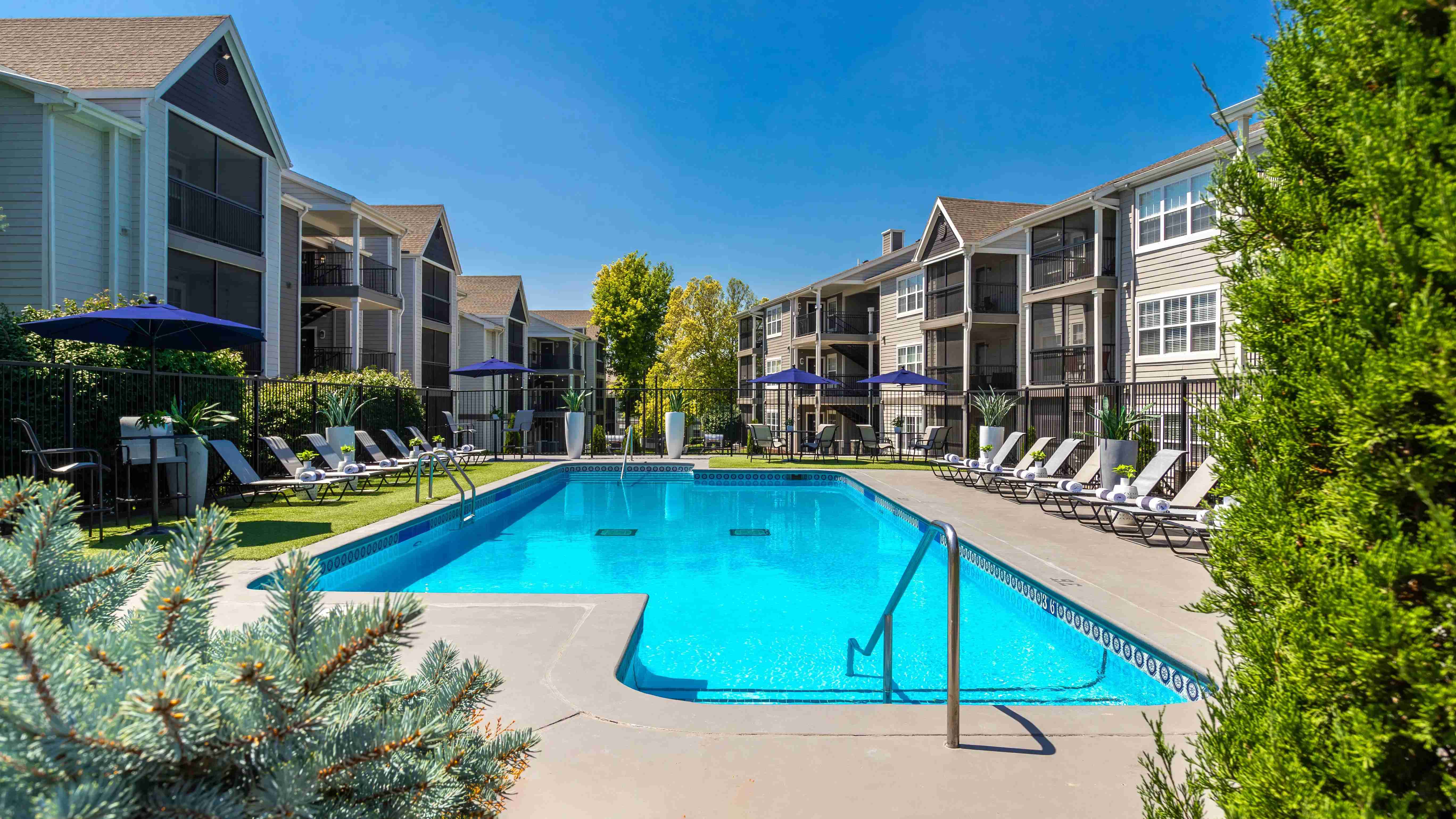 Sneak a peek at our own hidden treasure in Papillion – a shimmering swimming oasis in your own backyard.