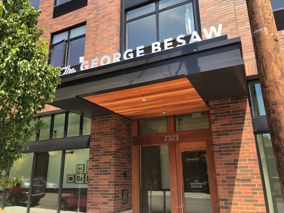 The George Besaw Apartments Front Entrance Exterior