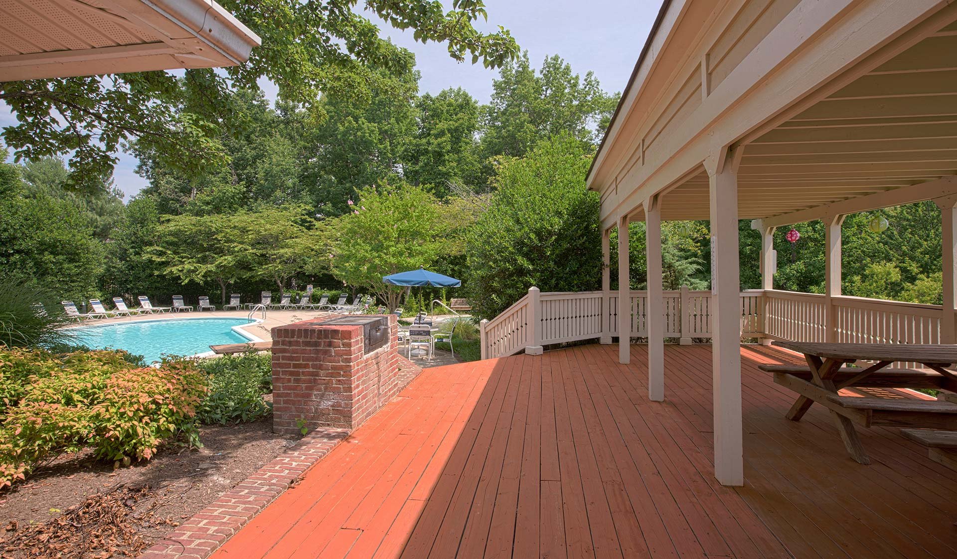 Enjoy your new covered patio that overlooks the pool