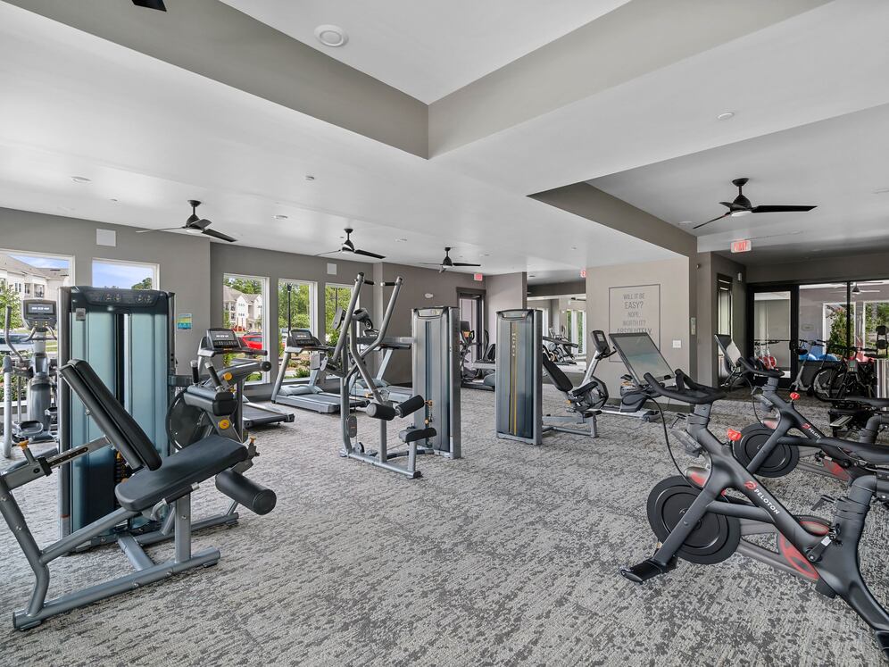 State-of-the-art fitness center with strength and cardio equipment