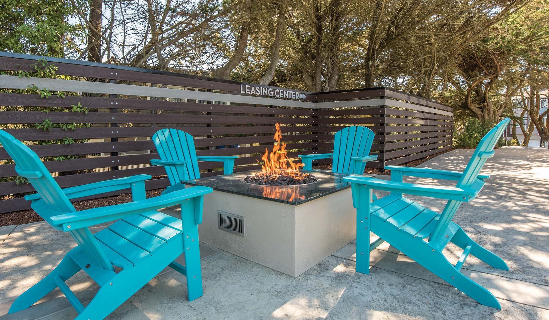 Warm up on breezy nights at the fire pit