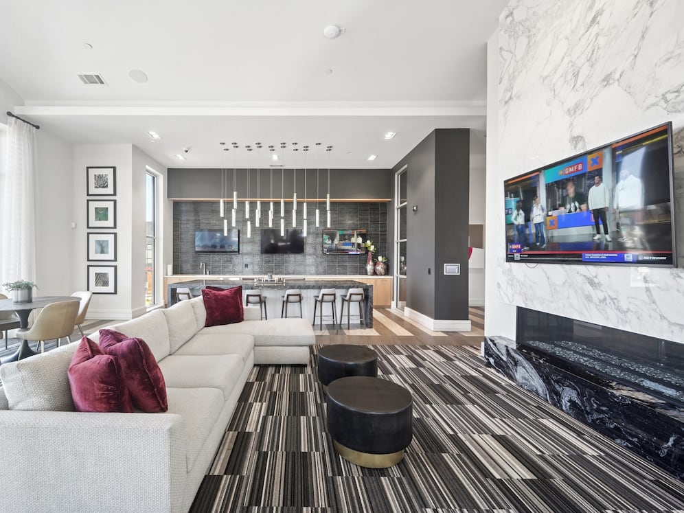 Resident lounge with entertaining kitchenette