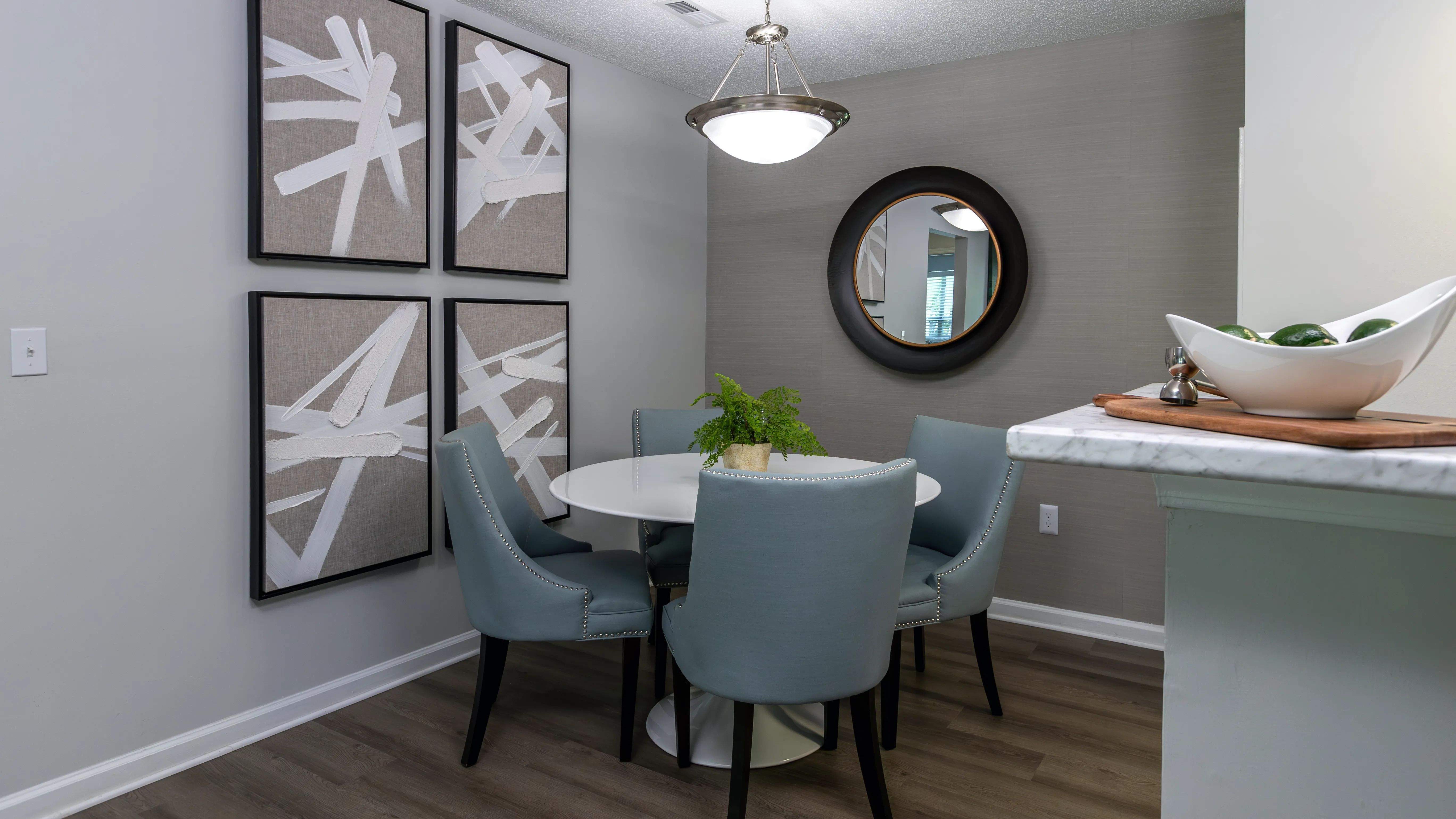 Our dining rooms feature a seamless flow into your upgraded kitchen and open living space.