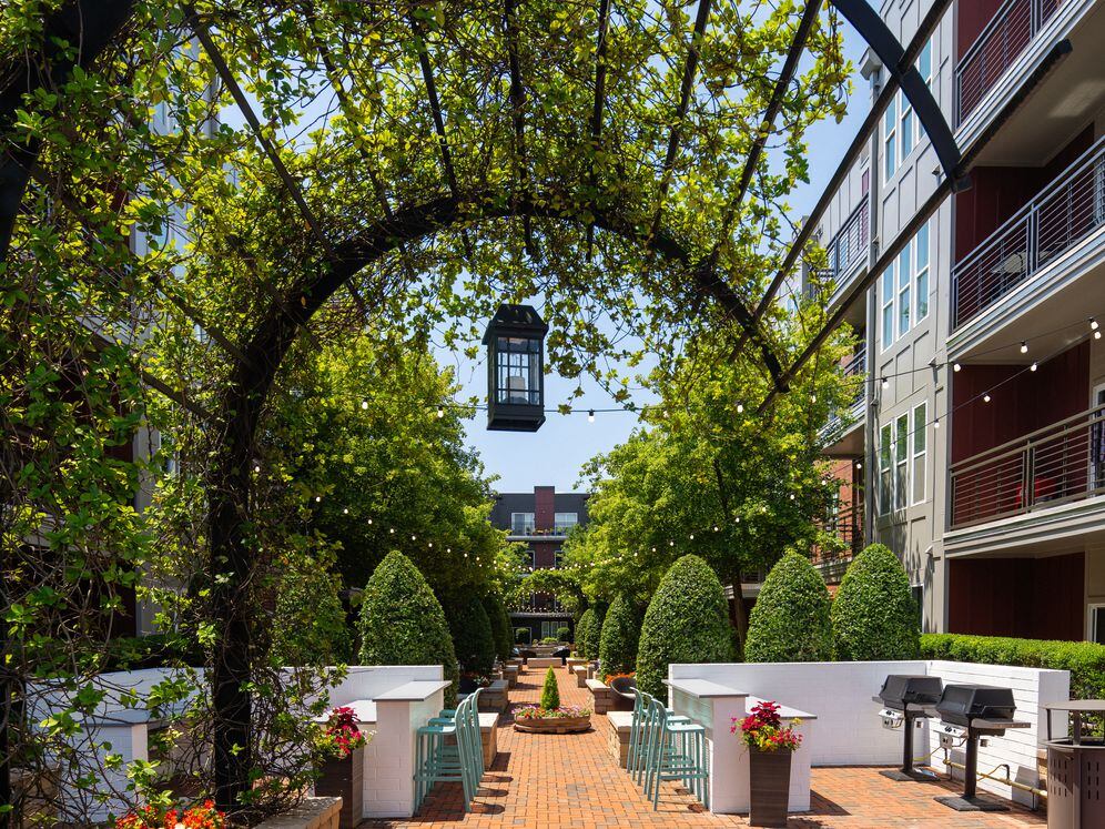 Courtyard with grill area