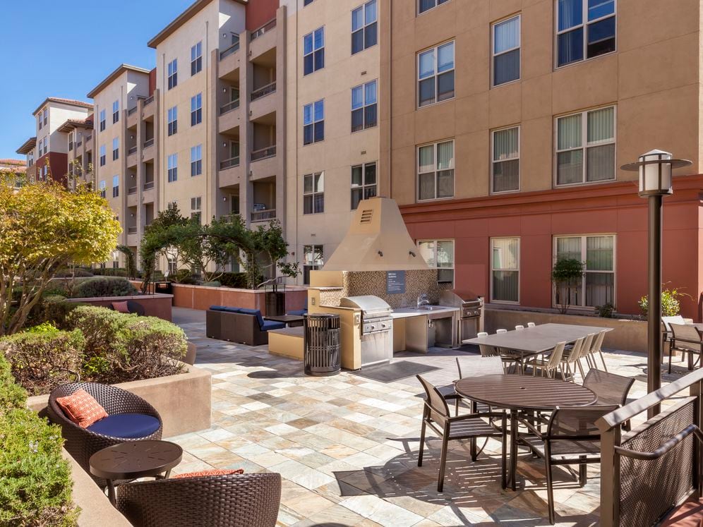 Phase I Courtyard with Barbecue Grills and Dining Area