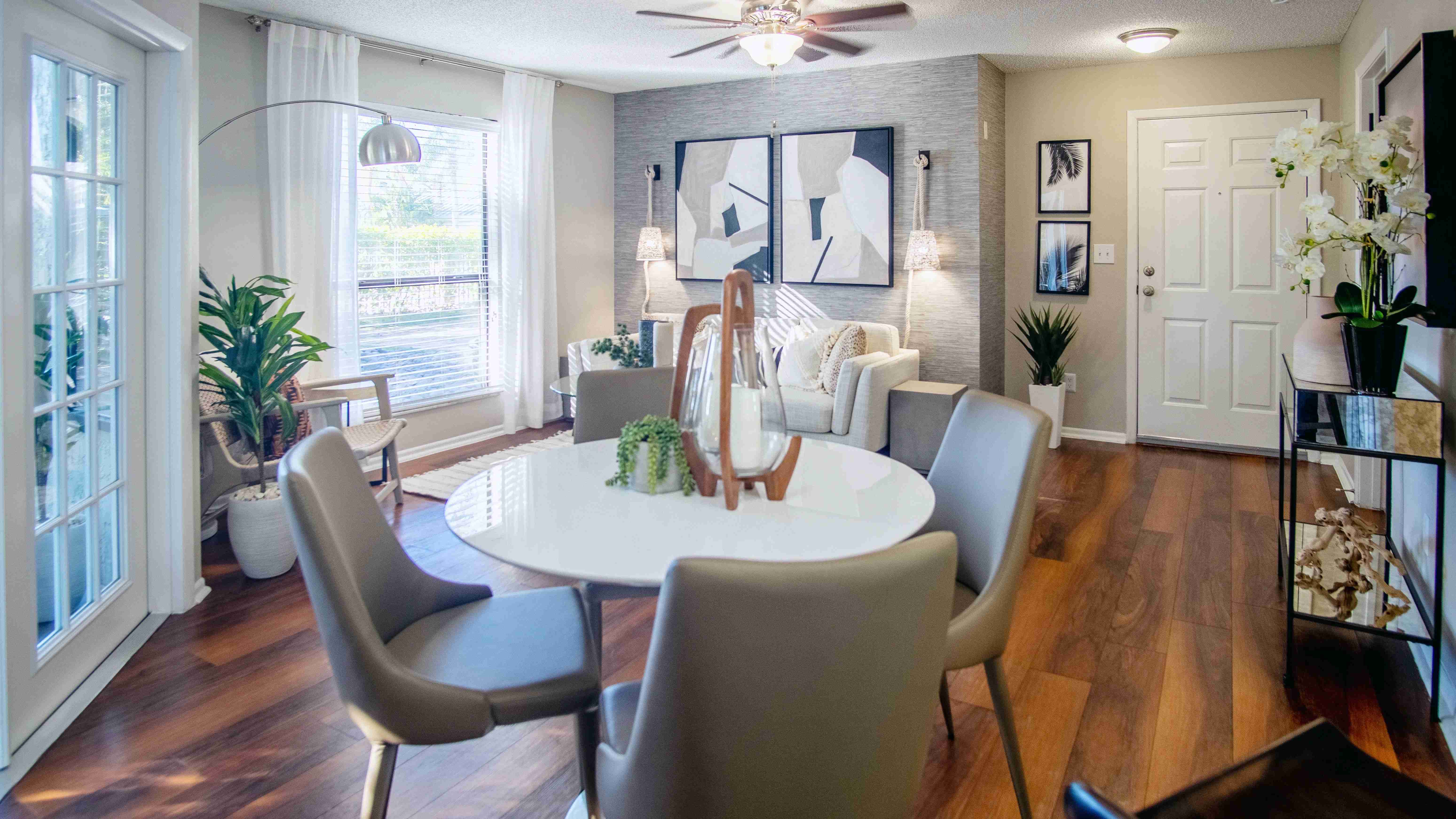  Live luxuriously with private lanai access and chic wood-style flooring throughout your living spaces at River Reach.