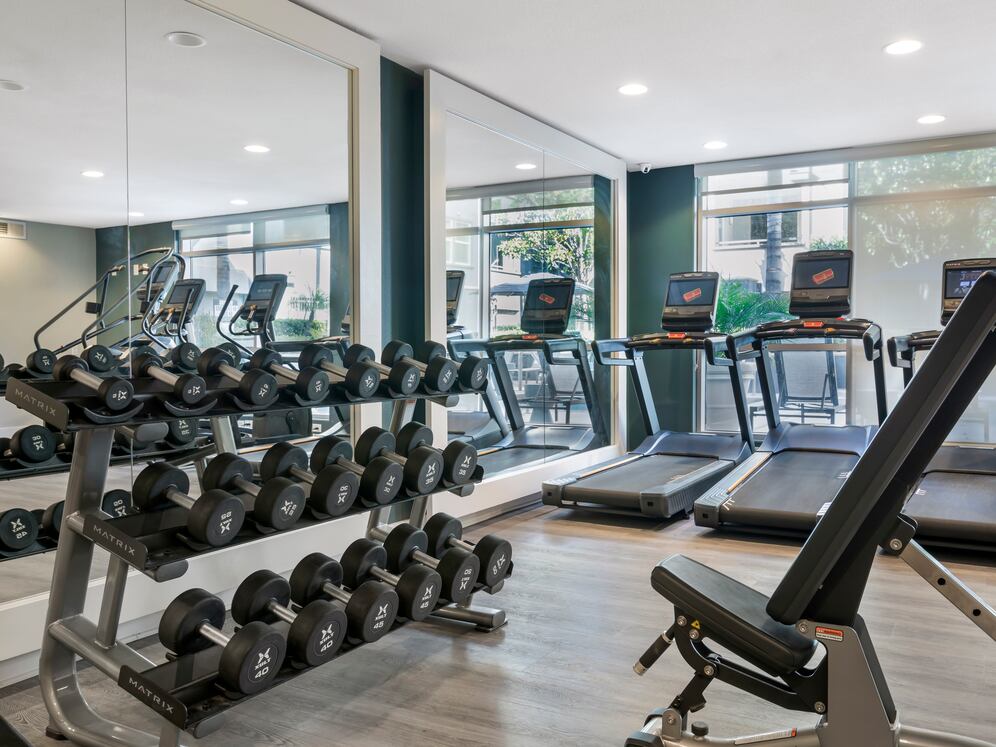 Fitness center with strength and cardio equipment