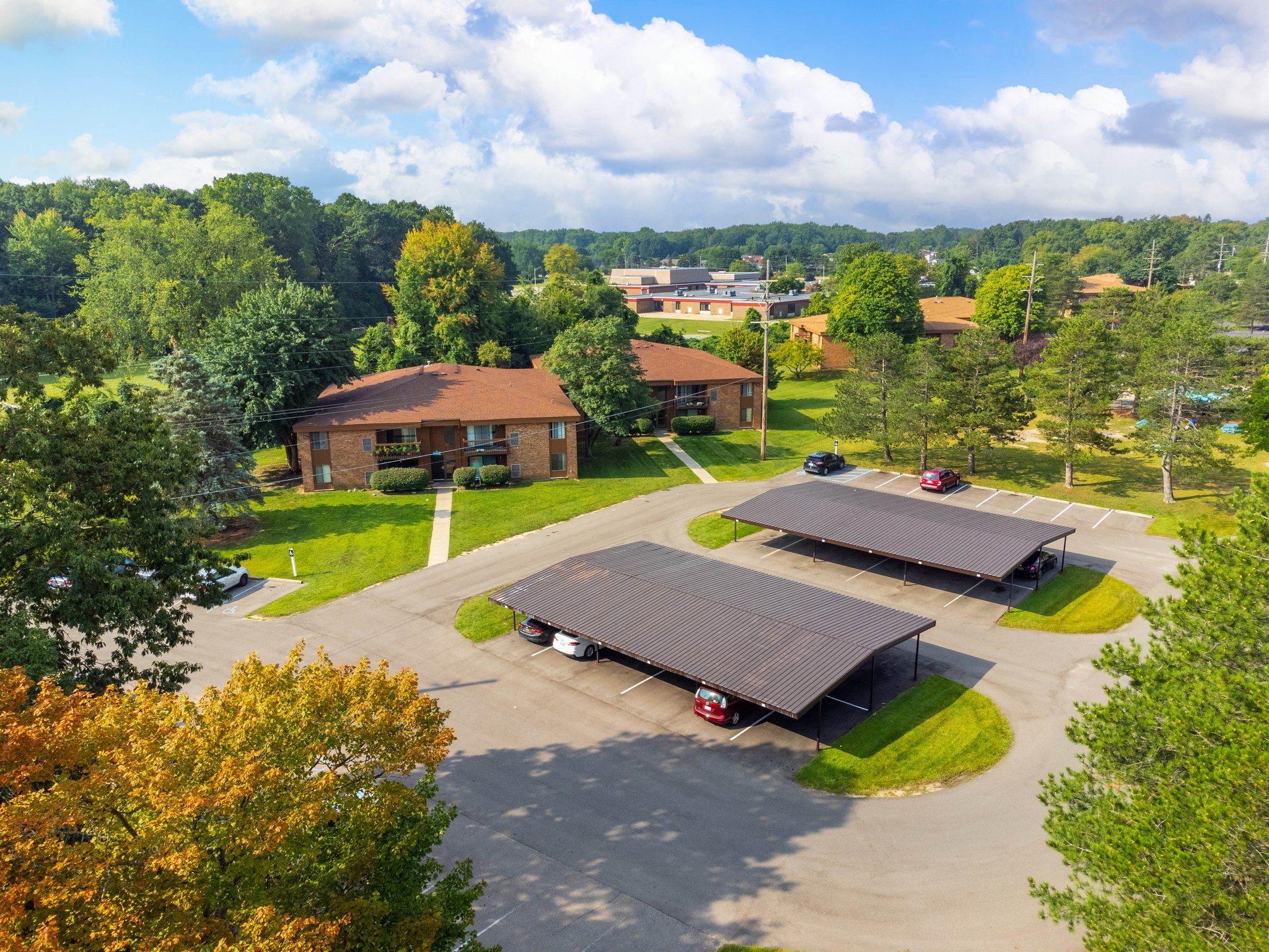 Carports at Westwood Village Apartments in Westland, MI