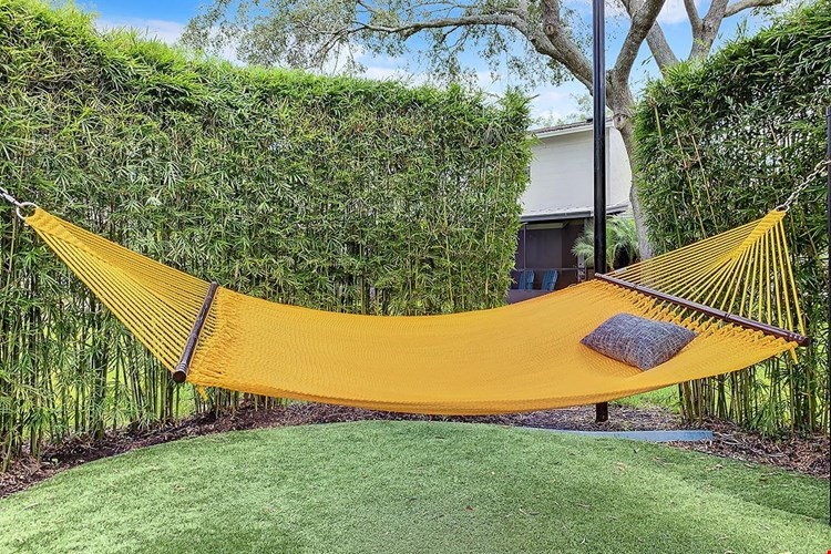 Lay out and soak in the sun at our hammock garden.