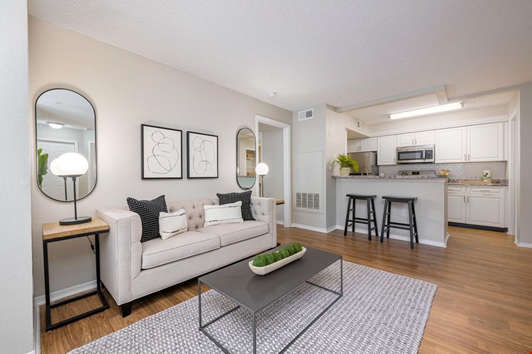 Spacious, open floor plans featuring wood-style flooring.