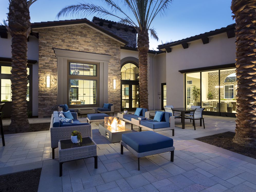 Outdoor Fireplace and Lounge Seating