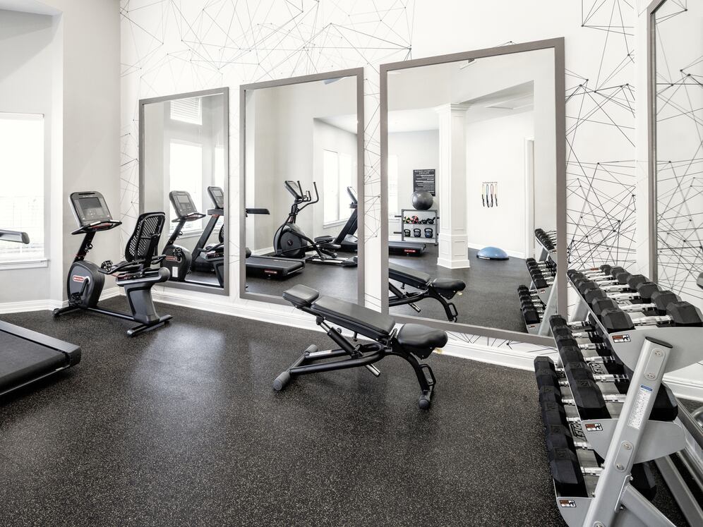 Fitness center with strength and cardio equipment