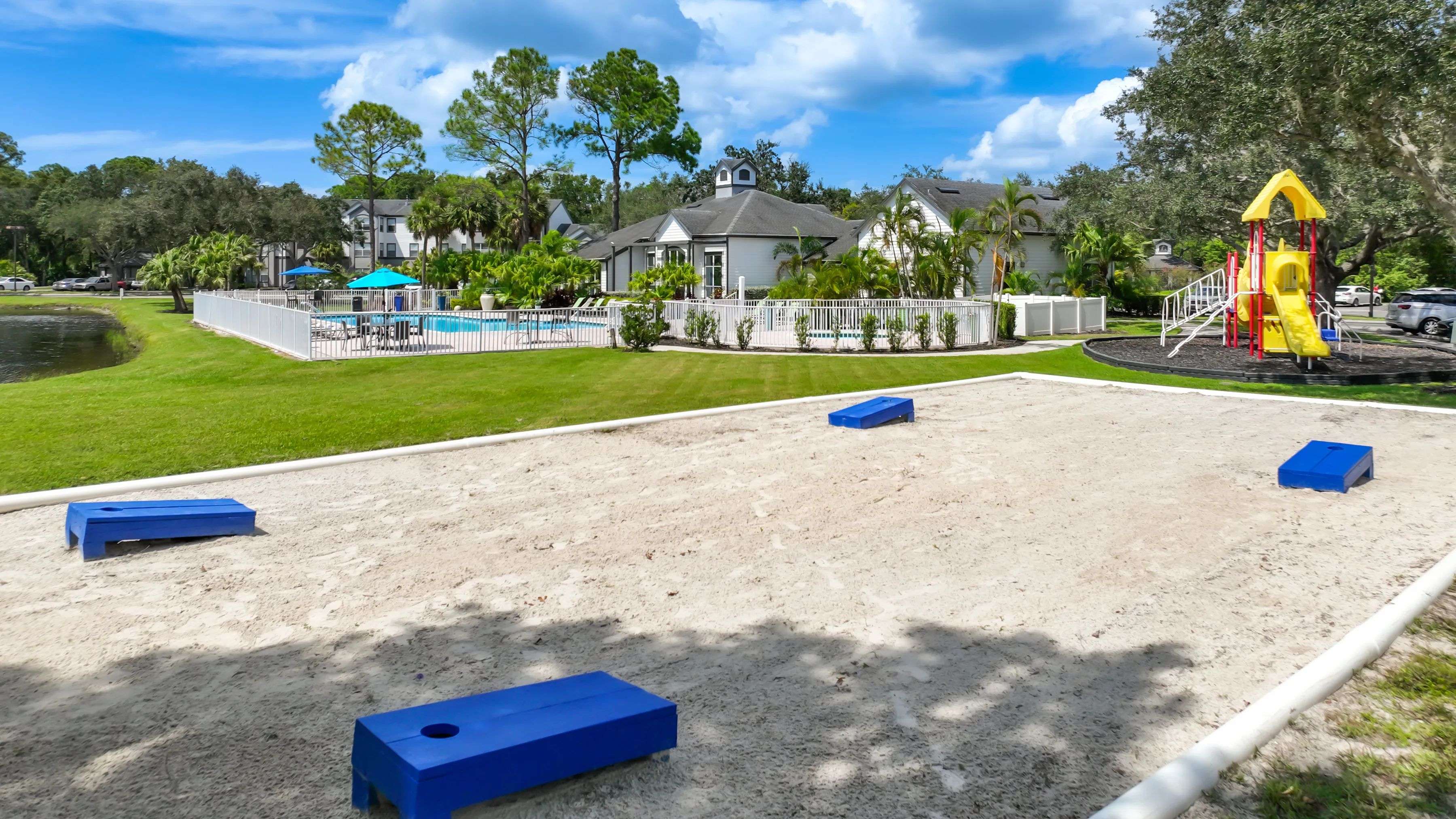 Games, sun, and community spirit come together in our amenity areas.