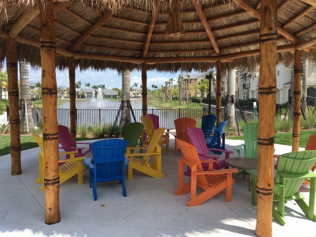 Visit with friends in our fun tiki hut.