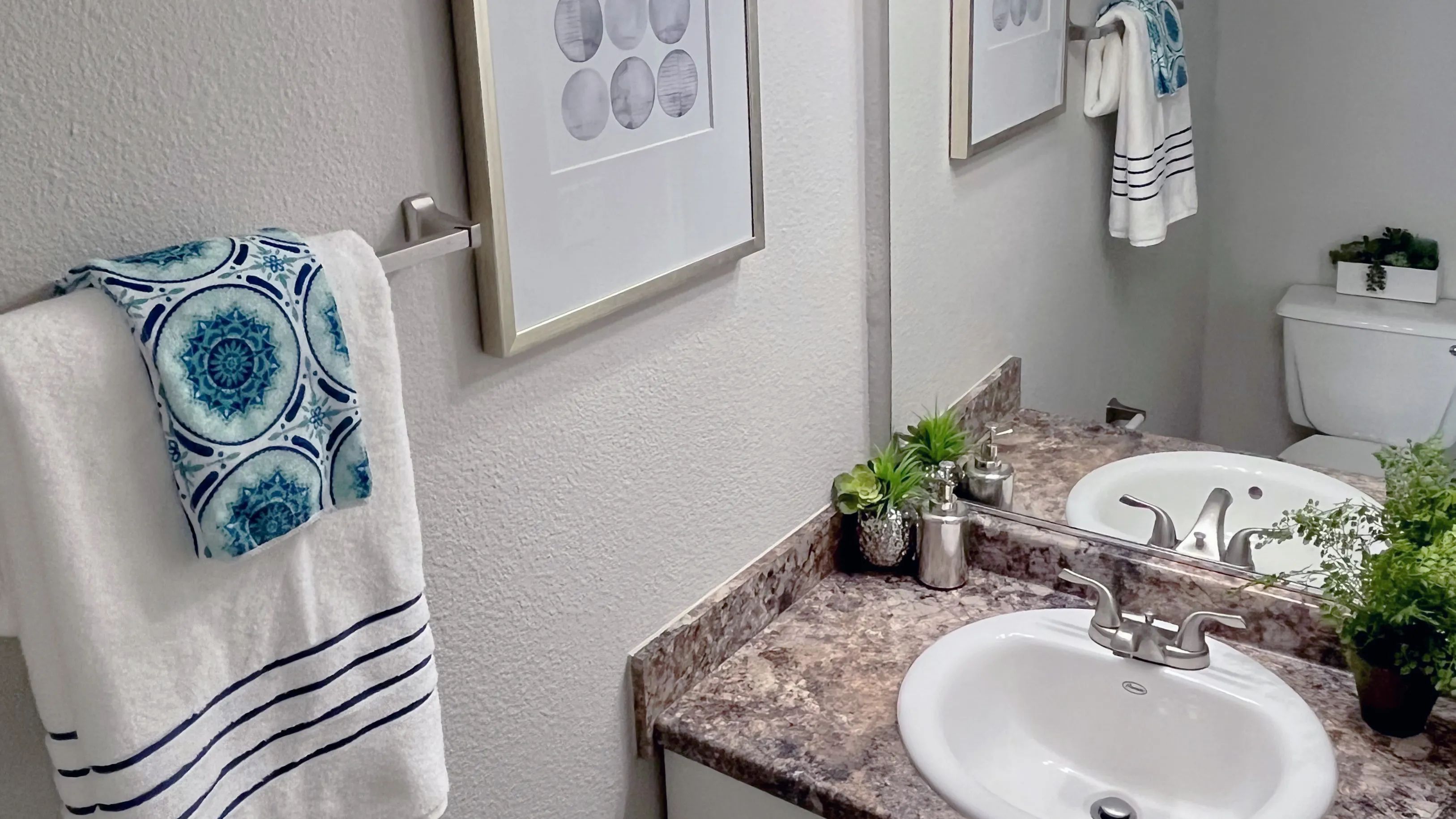 Select floor plans feature a convenient half bath for pure convenience. 