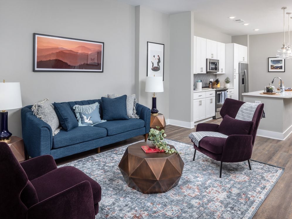 Scheme 1 - Living Area and Kitchen