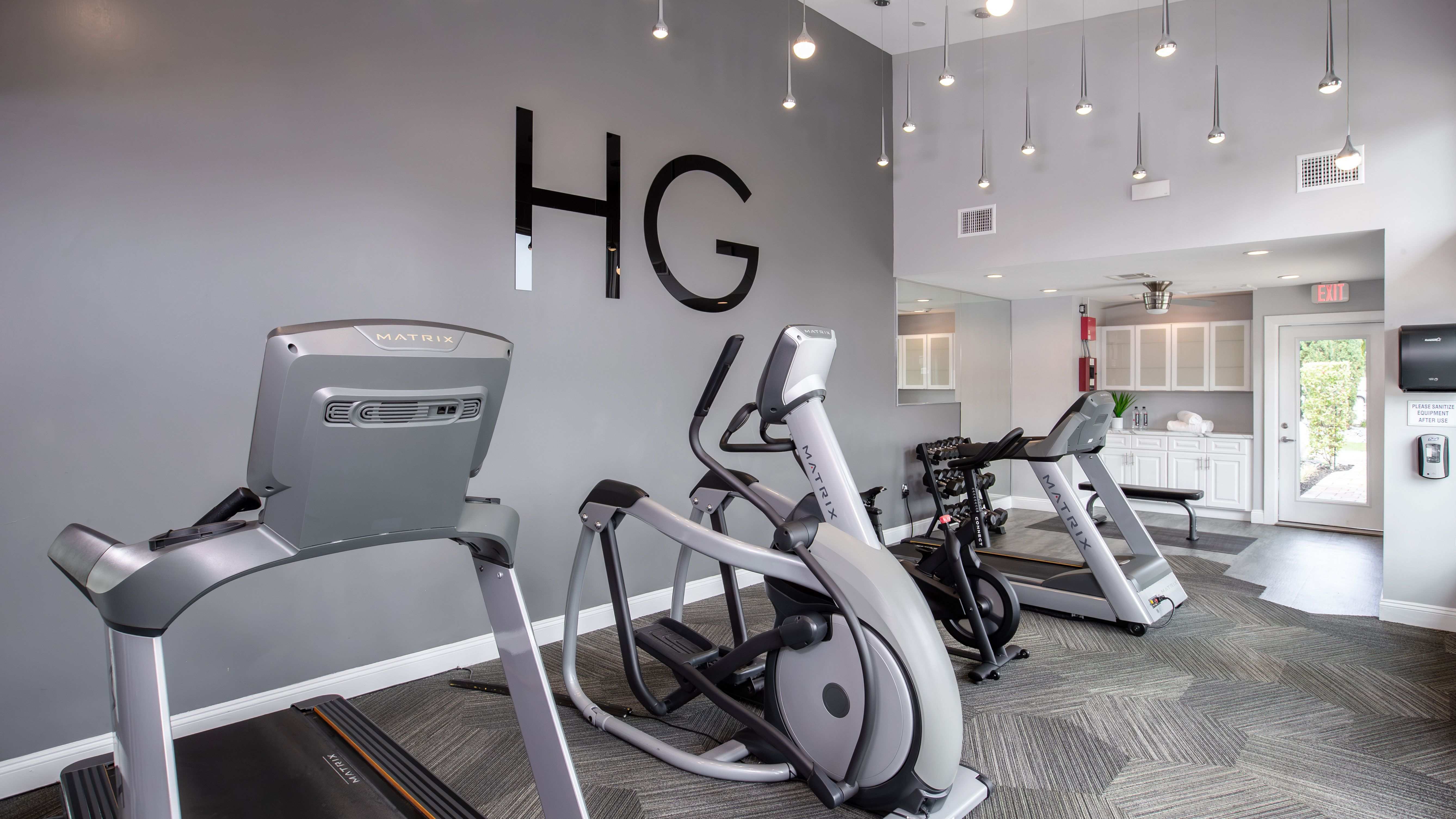 Reach your wellness goals anytime in our fully equipped 24-hour fitness center featuring cardio machines, free weights, and more.
