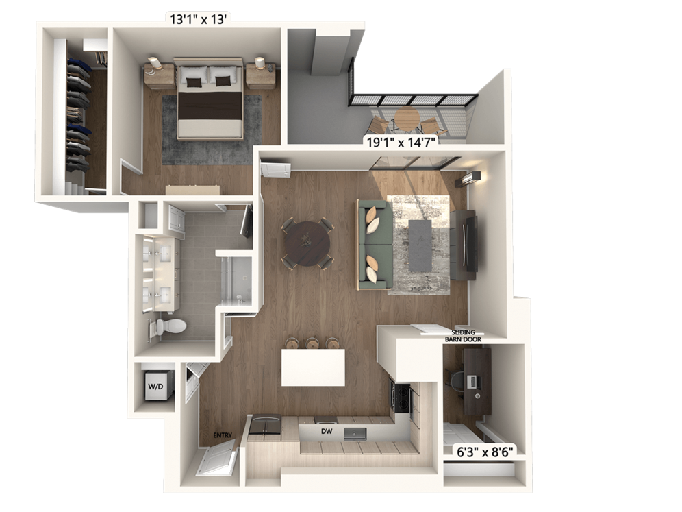 Upgrade Collection I | One-Bedroom, One-Bath (1,054 sq ft) A20