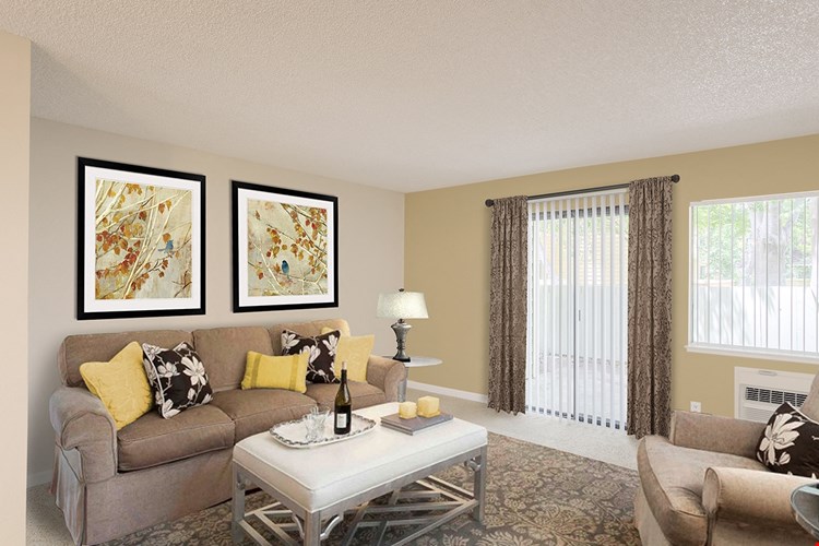 Crossing at Arroyo Trail Apartments Model Living Room