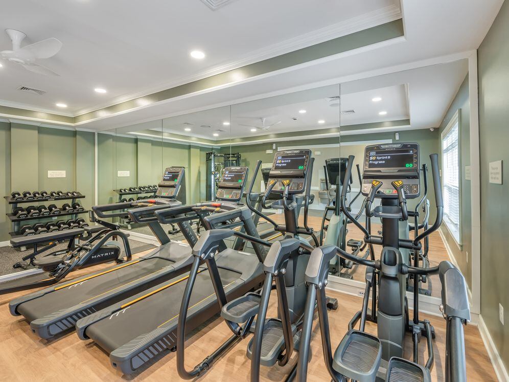 Fitness center with strength and cardio equipment