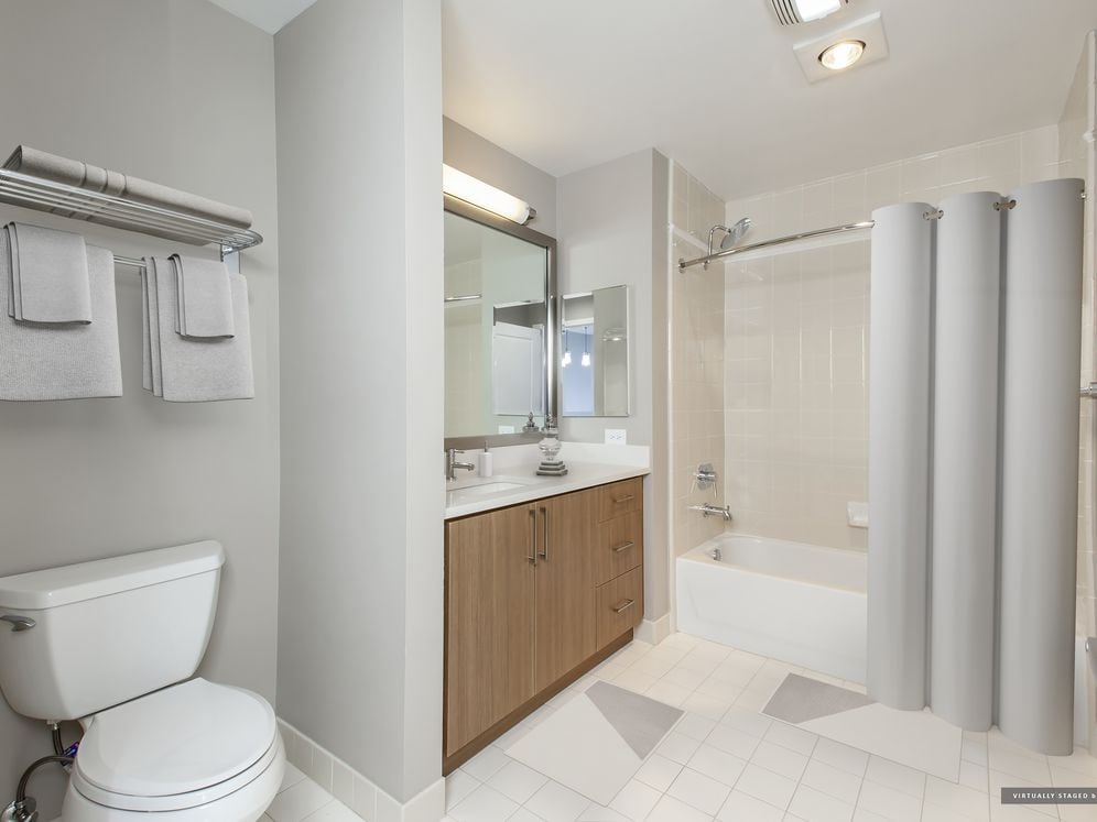 Signature Collection Bath with New Cabinetry and Quartz Countertops