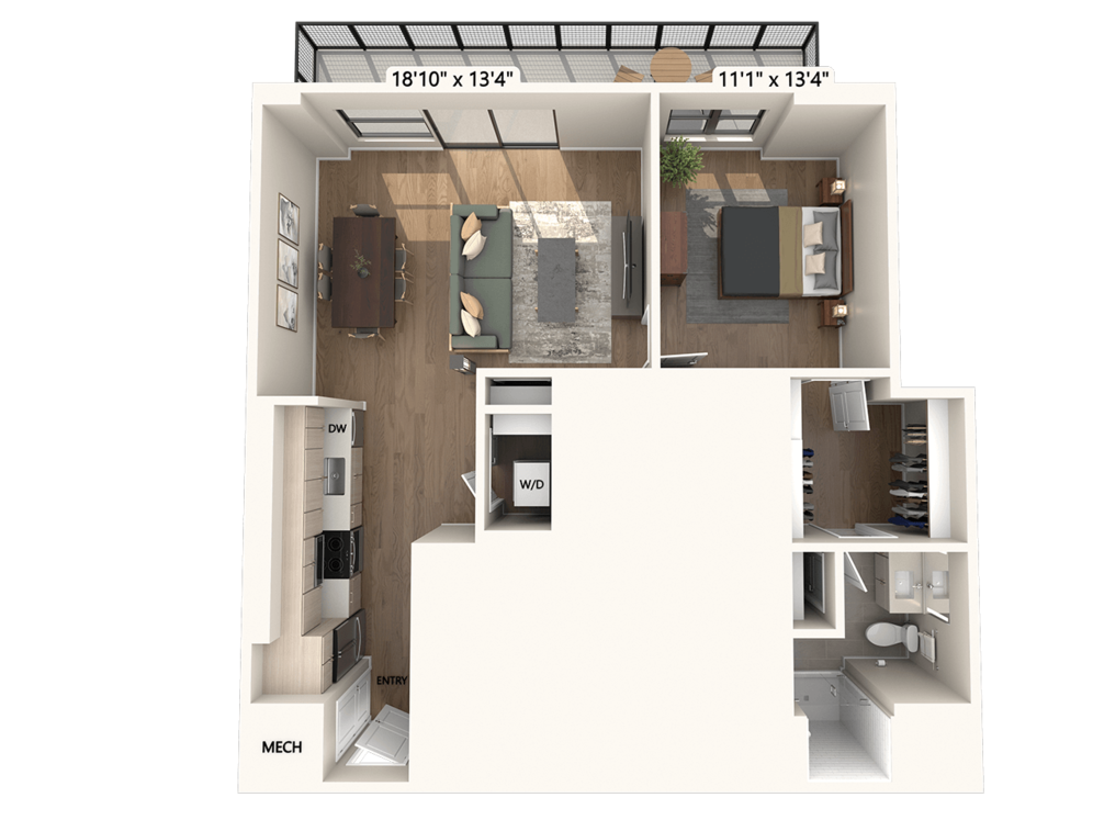 Upgrade Collection I | One-Bedroom, One-Bath (812 sq ft) A8