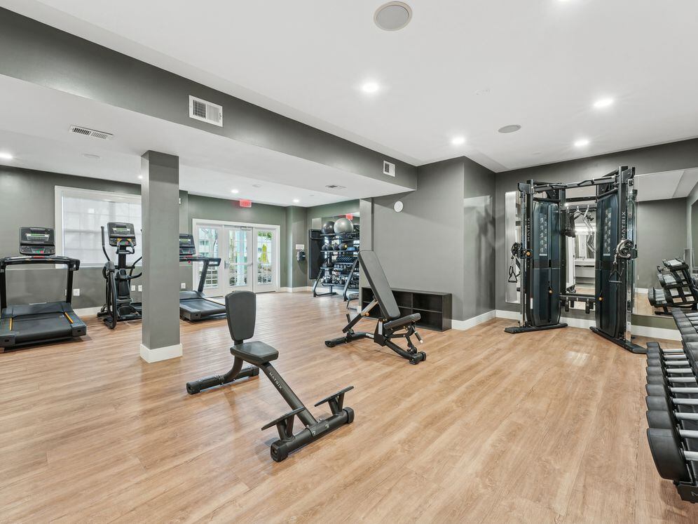 Fitness center with cardio and strength equipment