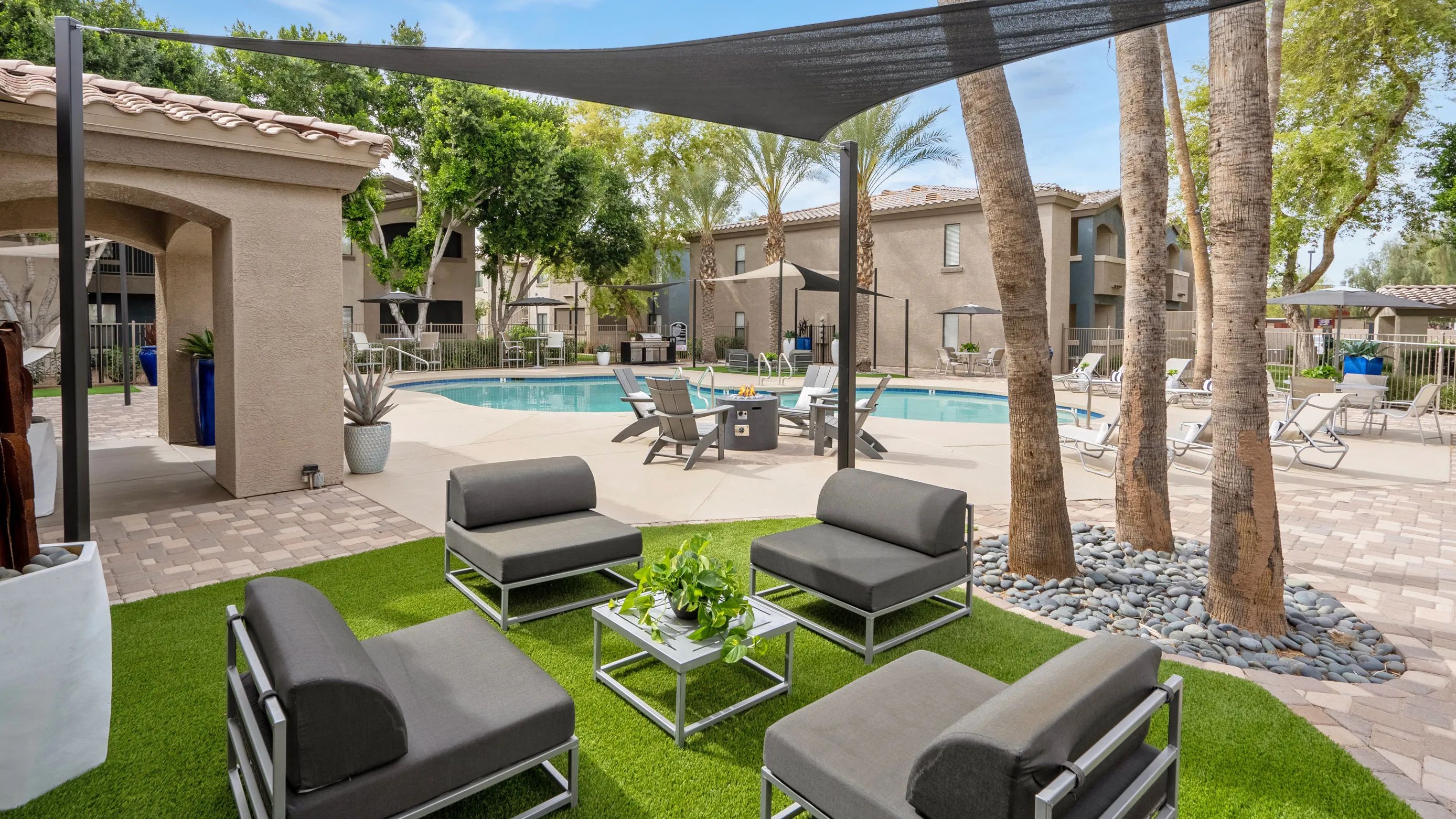 Relax poolside in luxurious seating areas, where a regal retreat awaits. 