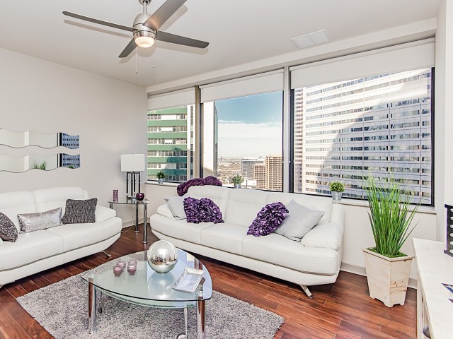 Large Den with Hardwood Floors